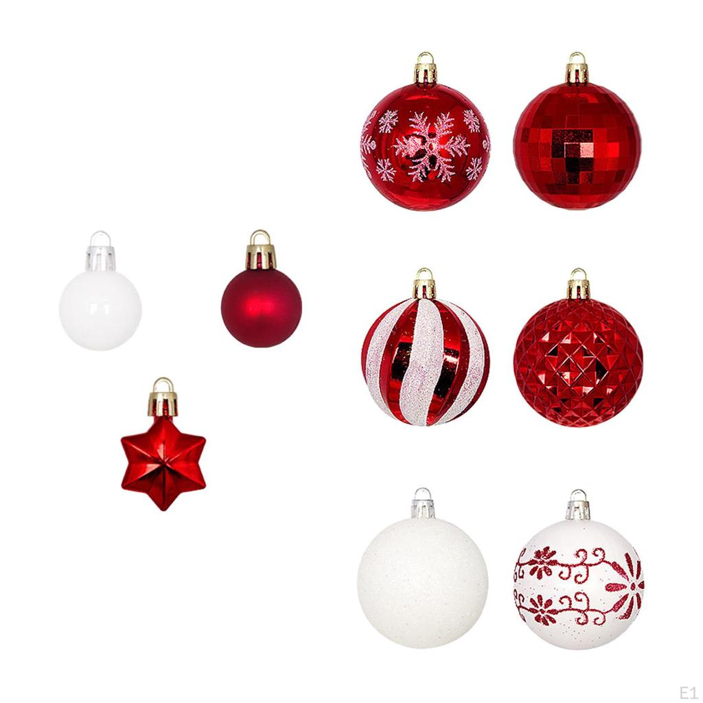 44 Count Christmas Balls for Tree Decor, Shiny Hanging Ornaments Collection