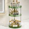 Corner Bathroom Counter Organizer Storage Rack Large Capacity 3 Tier 90 Degree Design Makeup Organizer