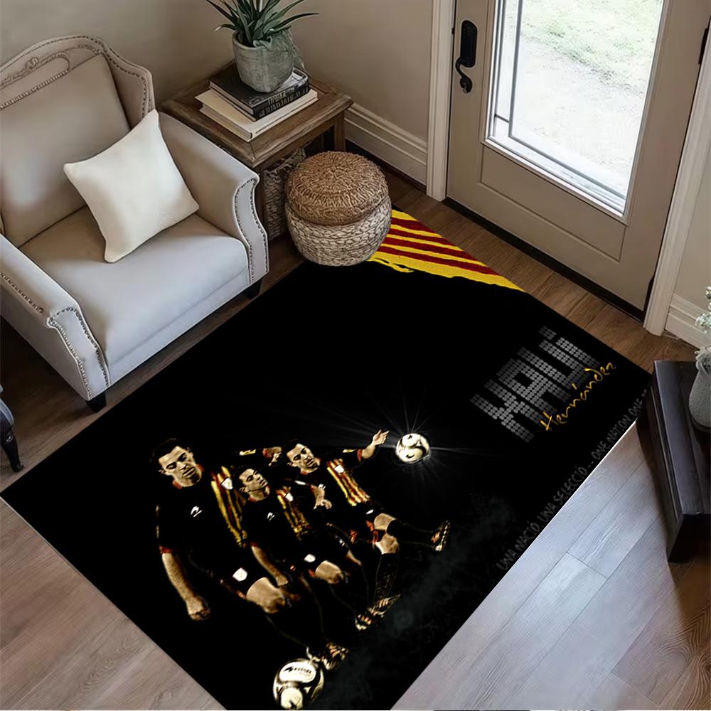Soccer Player Action Floor Rug Office Rug Suitable for Kitchen Hallway Foyer Outdoor Antislip Carpet Decorate Offices Wedding Party Gift