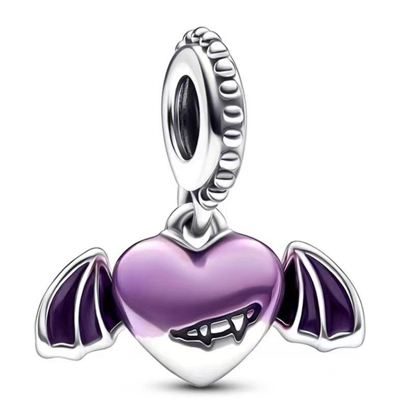 Funny Halloween Charms Copper Pumpkin Ghost Witch Magic Hat Pendant Bead Fit Original Bracelet Necklace Diy Jewelry