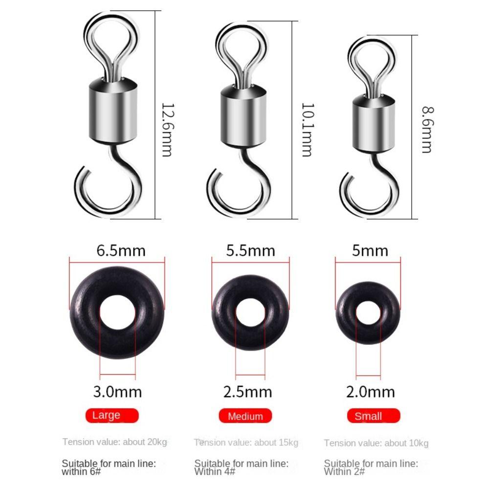 100/400pcs Fish Bite O-Rings Plumbing Black Rubber hot Assortment Set Fishing Tool