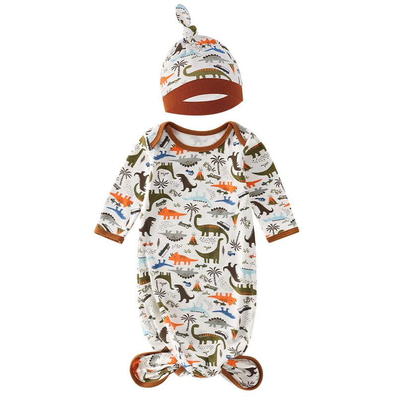 Спальный мешок для новорожденных с шапочкой, 100% хлопок, детская пеленальная пижама для мальчиков и девочек, однотонное пеленальное полотенце с принтом для младенцев 0-12 мес.