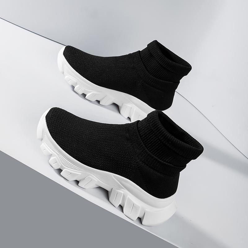 HOHO FAIR Socks Sneakers Women Athletic Shoes Mens Breathable High Top Running Shoes