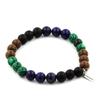 Bracelet - A Bijoux - Lapis Lazuli Malachite Onyx - 8 Mm - Length 19-20 Cm - Made In France