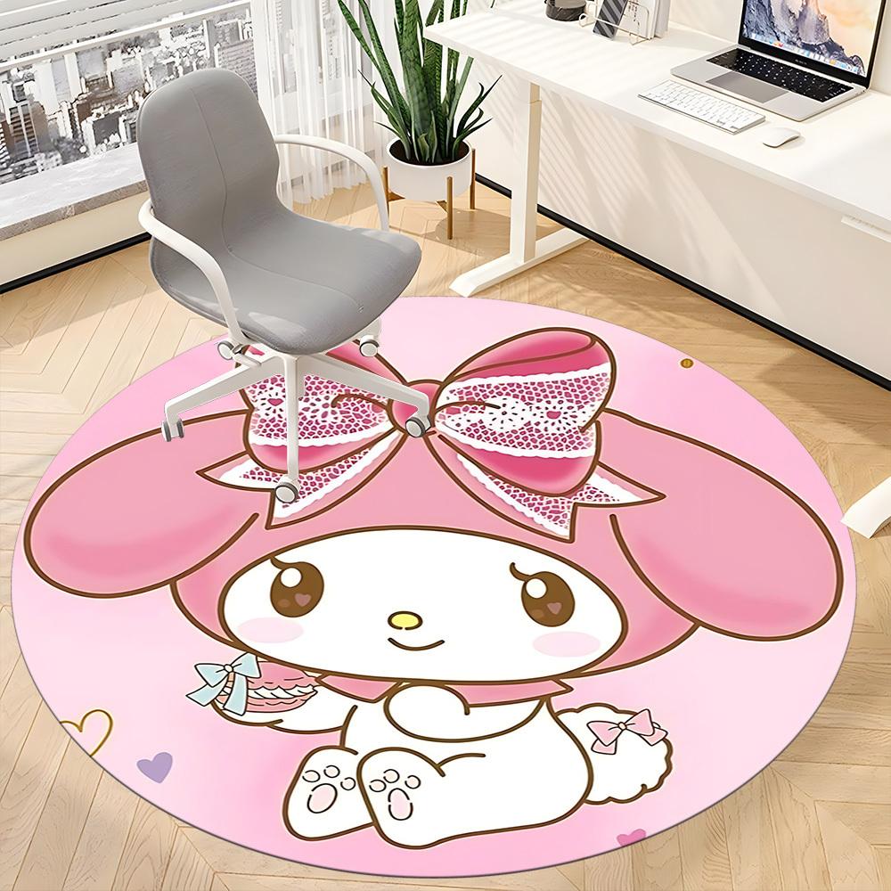 My Melody, Коврик для офиса Sanrio, Круглый, Под офисные стулья, Спальня, Гостиная, Домашний декор a0908148