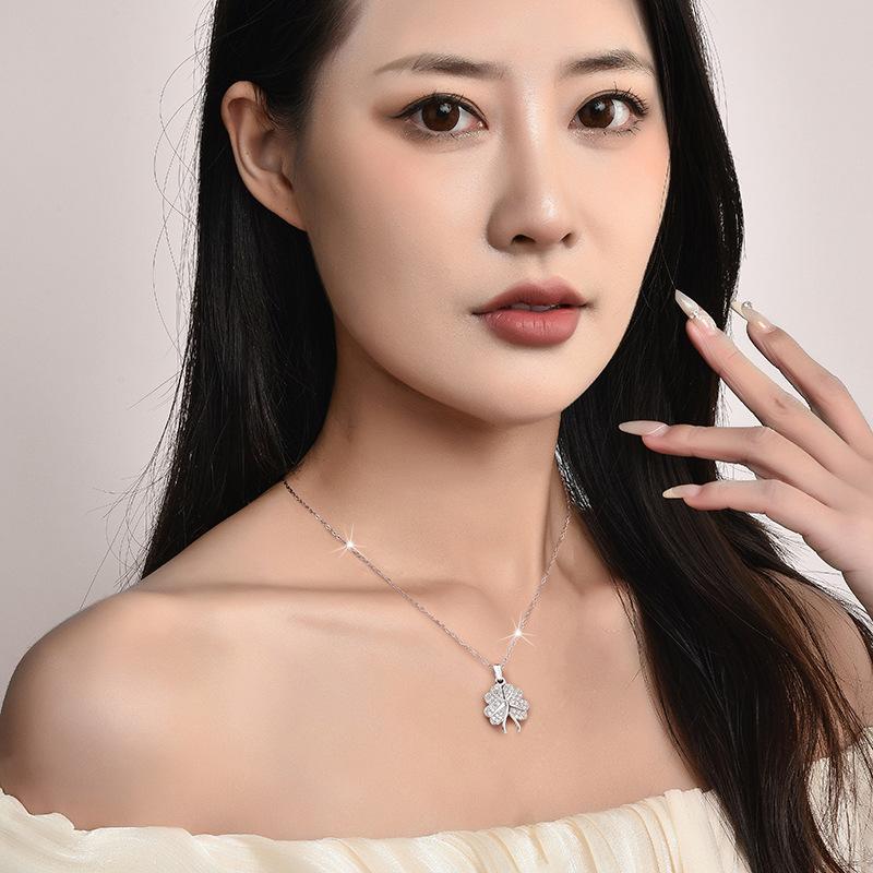 Factory Turkish Style Creative Can Open Clover Pendant Necklace Trend Love Wings Can Be Engraved Collarbone Women