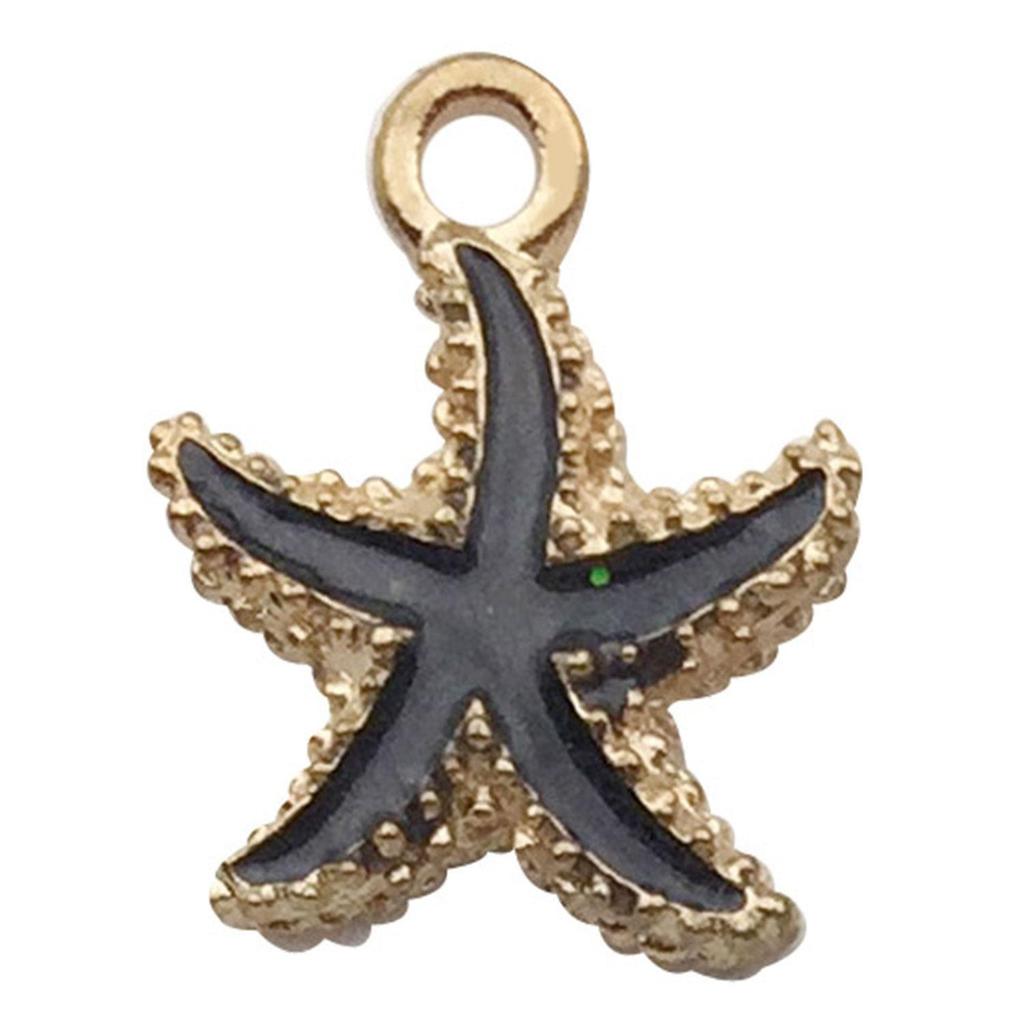 Dripping Oil Ocean Starfish Diy Alloy Jewelry Accessories Bracelets Necklace Earrings Keychain Pendant Pendant