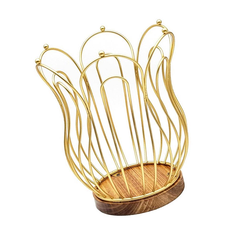 Деревенский держатель для кофейных капсул с основанием из массива дерева, просторный металлический поднос для хранения капсул эспрессо для организации кухни