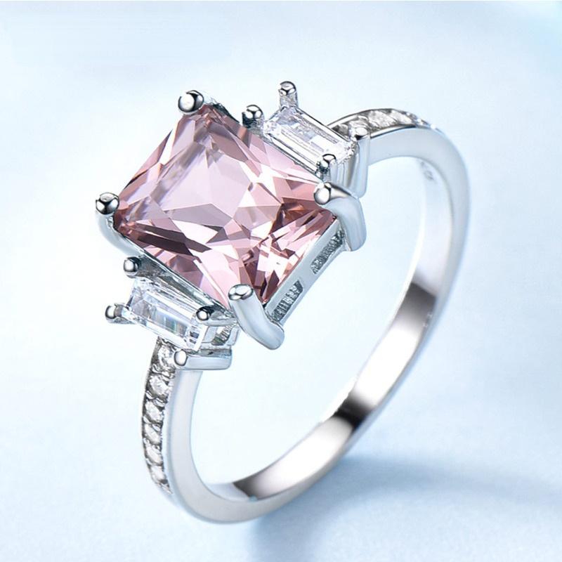 Gica Gema Genuine 925 Sterling Silver Rings For Women Wedding Romantic Jewelry Gift