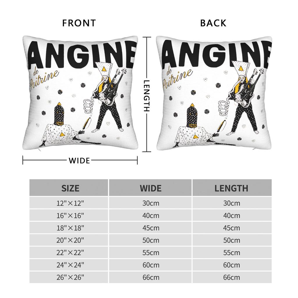 Decorative Pillowcase Angine De Poitrine Rock Band Product Living Room Throw Pillow Case Cover Zippered Multiple Sizes