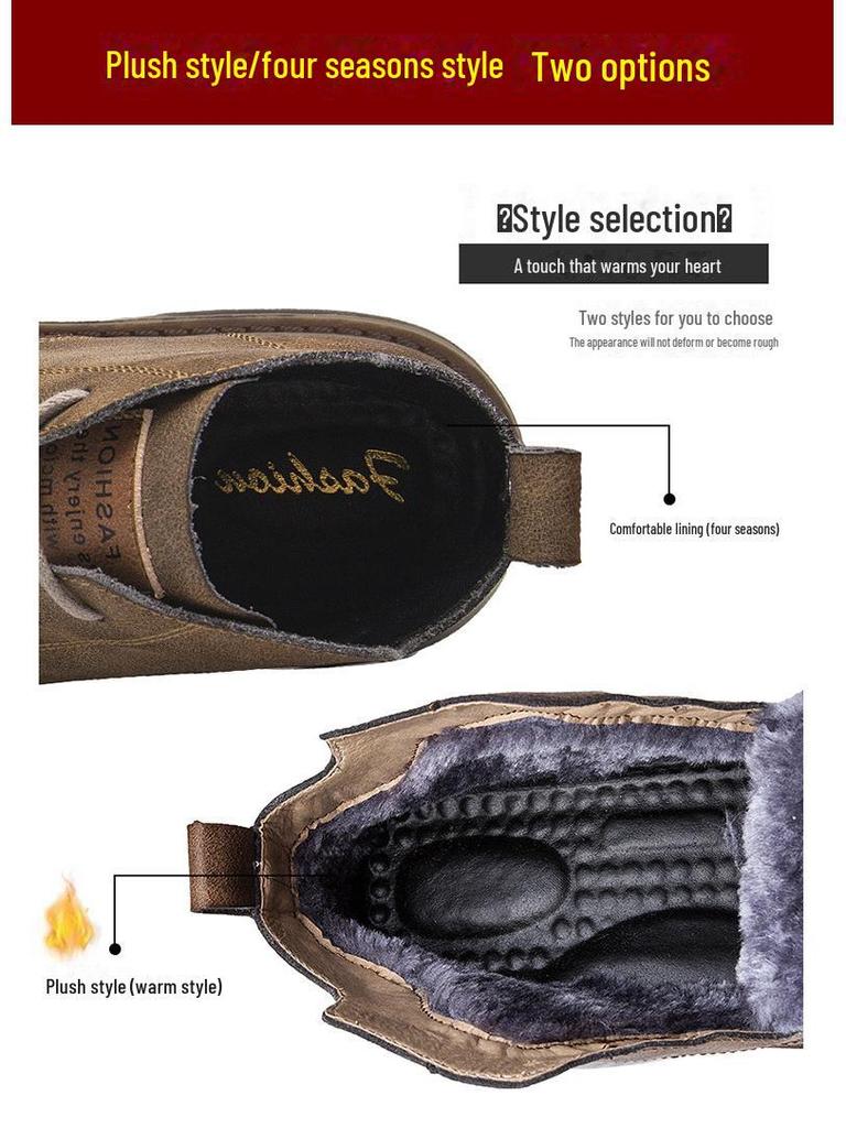 Мужские кожаные ботинки Martin средней высоты — повседневная рабочая обувь в британском стиле на весну/осень