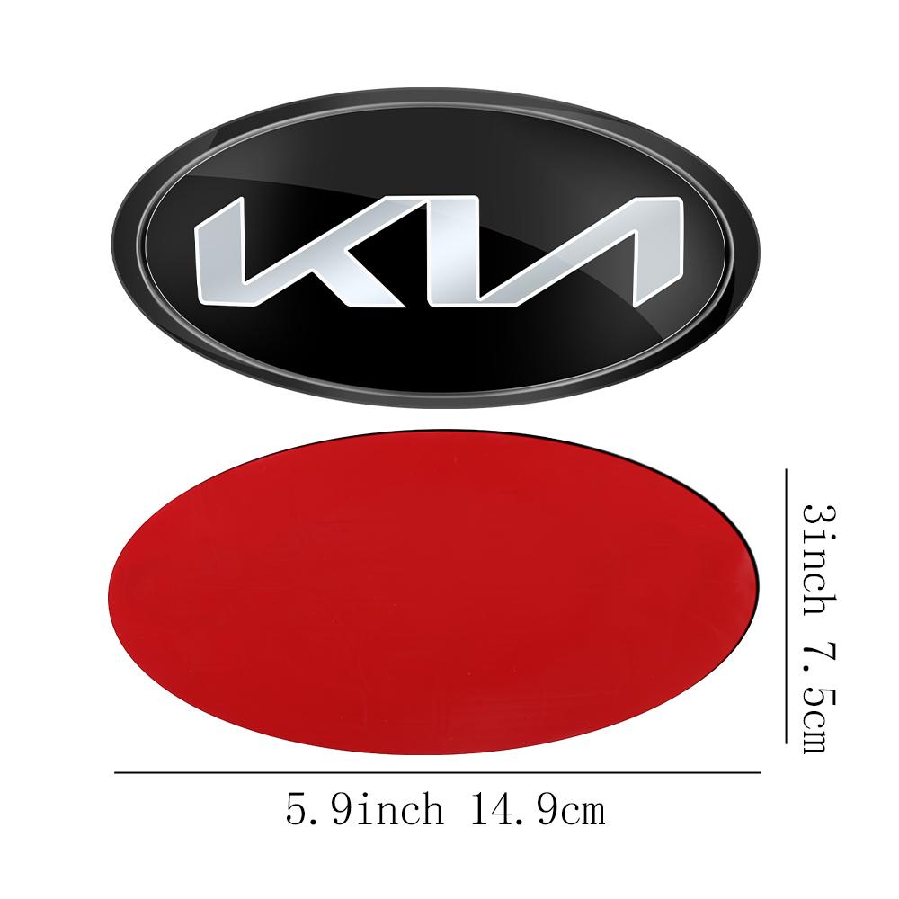 AABIU1 Car Front Hood Emblem Rear Badge Logo Sticker For KIA Sportage Ceed Sorento Cerato Optima Picanto Rio Soul K5 Stonic Niro Forte