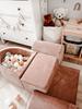 Foam playground with bridge and pool micro Velvet Soft Dark Beige + 100 balls: transparent, white, beige, gold