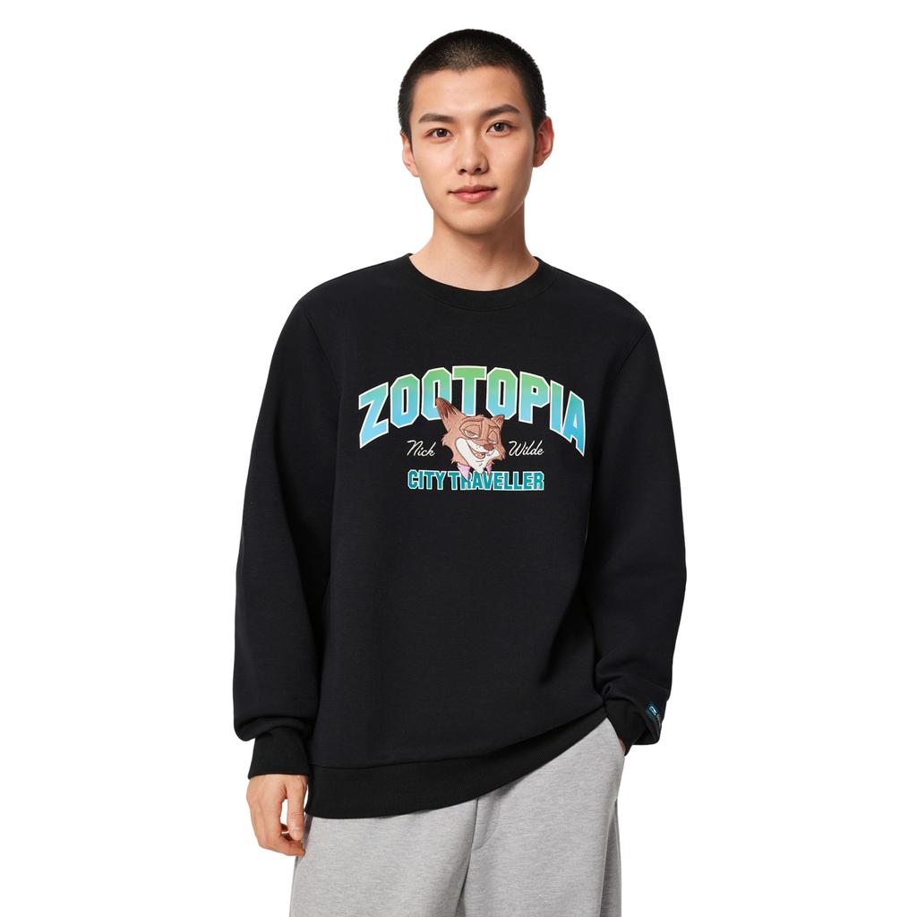 Li Ning Sweatshirts Men's Black Crew Neck Moderate Other AWDVB25-5