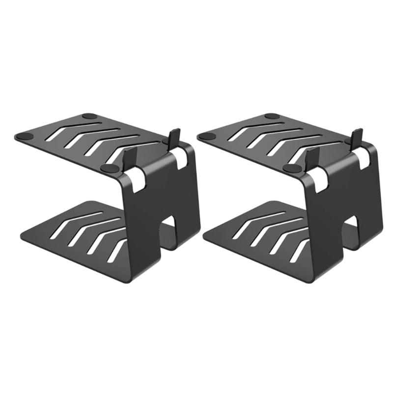 Desktop Speaker Stands With Reinforced Metal Base Stability For Enhances Audios Equipment Protections Space Efficiency