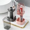 Подставка для зубной щетки Yousheng с чашкой, пылезащитная, регулируемая высота, 3 слота, держатель зубной пасты для электрической зубной щетки, многофункциональный органайзер