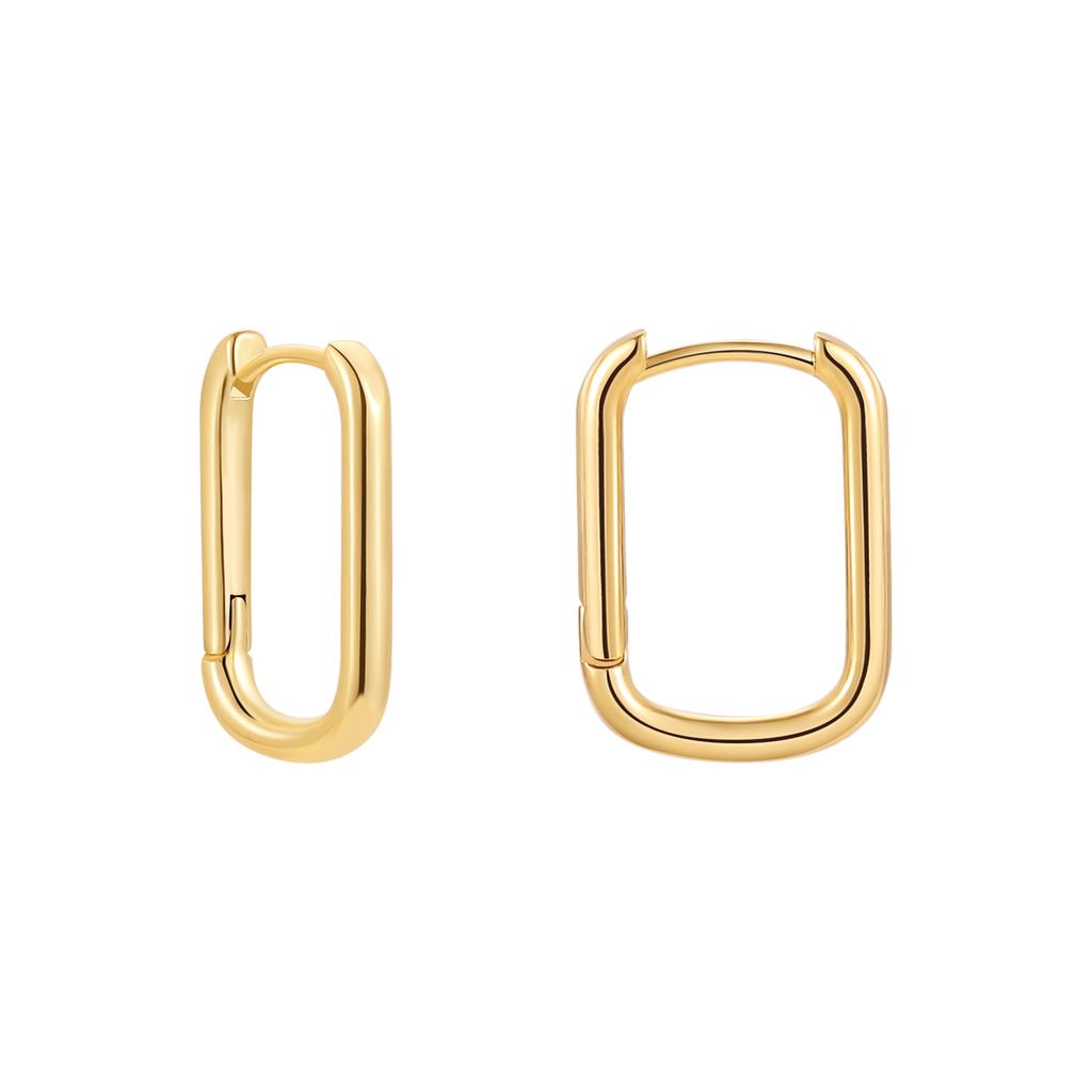 12/14/16mm Fashion Smooth Gold Color Love Heart Hoop Earrings Simple Cute Heart Circle Piercing Earring Buckle Statement Jewelry