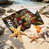 Custom Name Personalized Go Ahead Eagles Print Beach Towel, for Trip Camping Beach Party Home Decor, Birthday Gift for Family & Friends