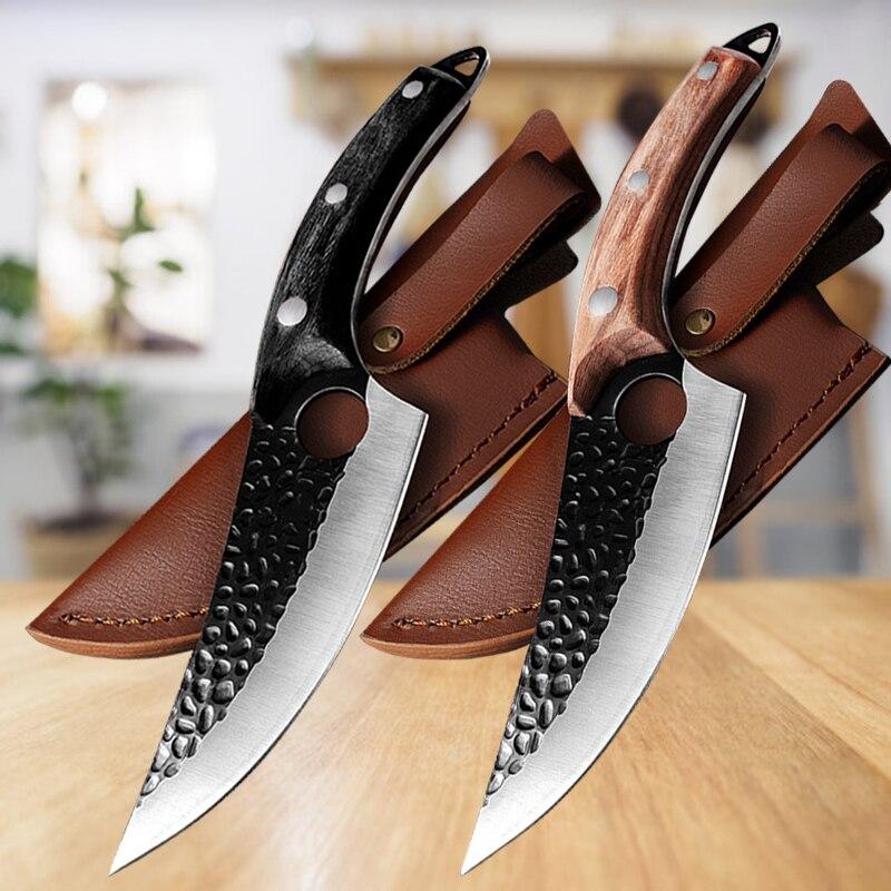 Handmade Stainless Steel Kitchen Chef Boning Knife Fishing Knife Meat Cleaver Cooking Cutter Butcher Knife