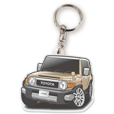Акриловый брелок для ключей Jeep Center Toyota Licensed FJ Cruiser, двухцветный бежевый