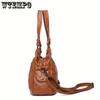Women's Luxury PU Leather Handbag With Multiple Pockets, Designer Casual Shoulder Bag, Crossbody Style, Versatile For Daily Use