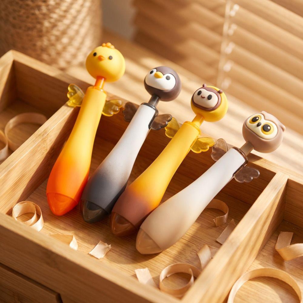 Black Ink Retractable Ballpoint Pens 0.5mm Fine Point Writing Pens Kawaii Fun Pens Students