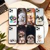 Картина Арт Ши-тцу Чехол для телефона Для iPhone 17,16,15,14,13,12,11 Plus,Pro Max,XS,Мягкий Силиконовый Черный Чехол