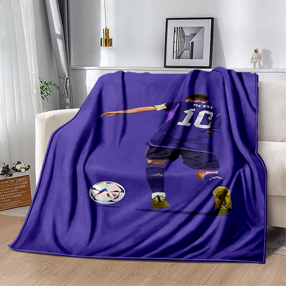 Messi's Legacy In Soccer Flannel Blanket-Soft and Suitable for Sofas,Beds,Offices,Travel,All Seasons,Great Gift for Holidays and Birthdays.