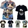 New Fashion Animal Panda 3D Printing Men's and Women's T-shirt Casual Shirt Loose Top