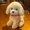Exquisite 1pc 22/28cm Lovely Curly Hair Teddy Dog Plush Toys Wears Collar Head Flower Teddy Dolls Stuffed Soft Toy Kids Birthday Gifts