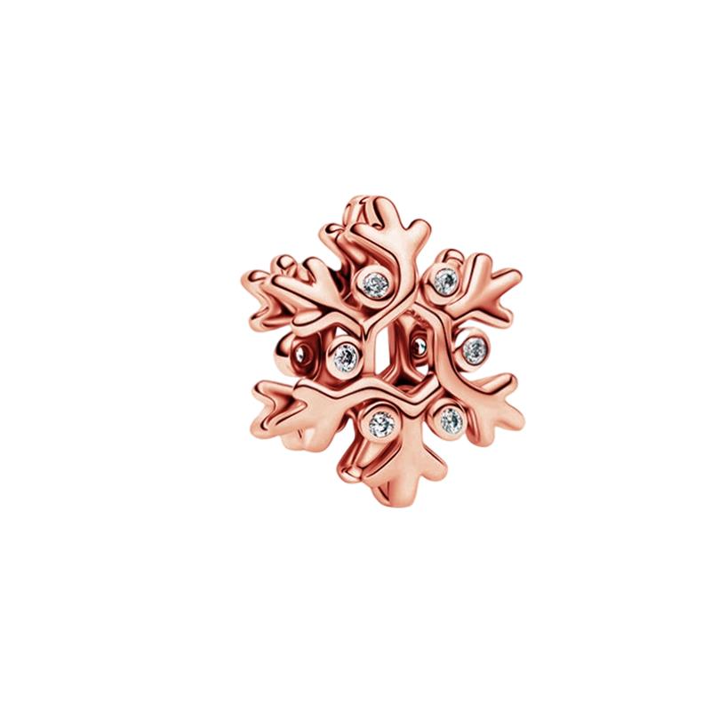 Блестящие Шарм-бусины с Покрытием Rose Gold Подвески Оригинальные Браслет-змея Браслет-цепочка Бусины Для DIY Украшений Подарок Женщине