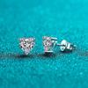 Bague Ringen Простые серьги из стерлингового серебра 925 пробы 1/2CT с настоящим сердцем из муассанита и бриллиантов, свадебные серьги-гвоздики для женщин, ювелирные изделия в подарок