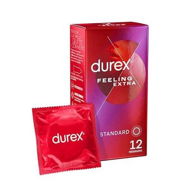 Презервативы Durex Feeling Extra - 12 тонких и экстра-смазанных презервативов