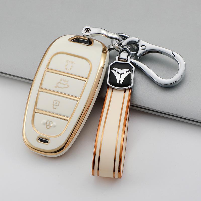 Чехол для ключа с золотой оправой для Hyundai Tucson L Sonata 2021 года выпуска в Пекине