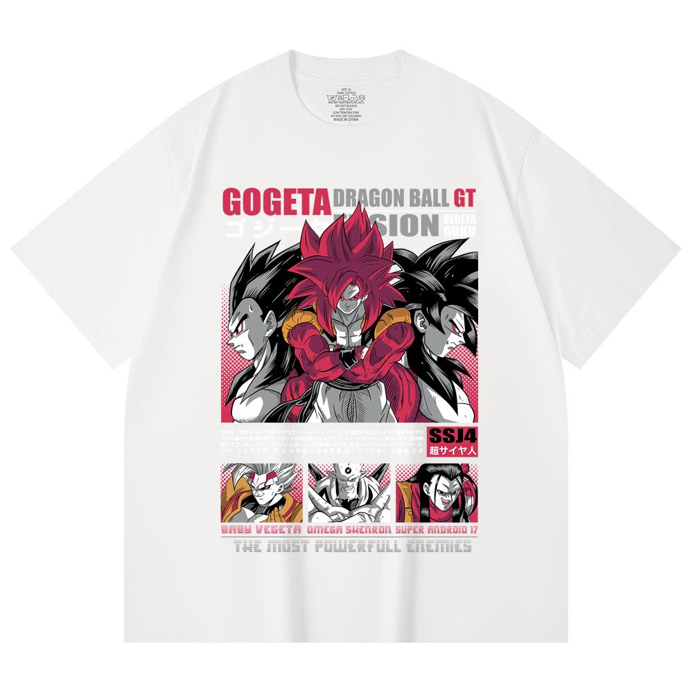 230 Gsm 100% Cotton Dragon Ball V7 Gogeta Print Unisex Heavy Cotton T Shirt
