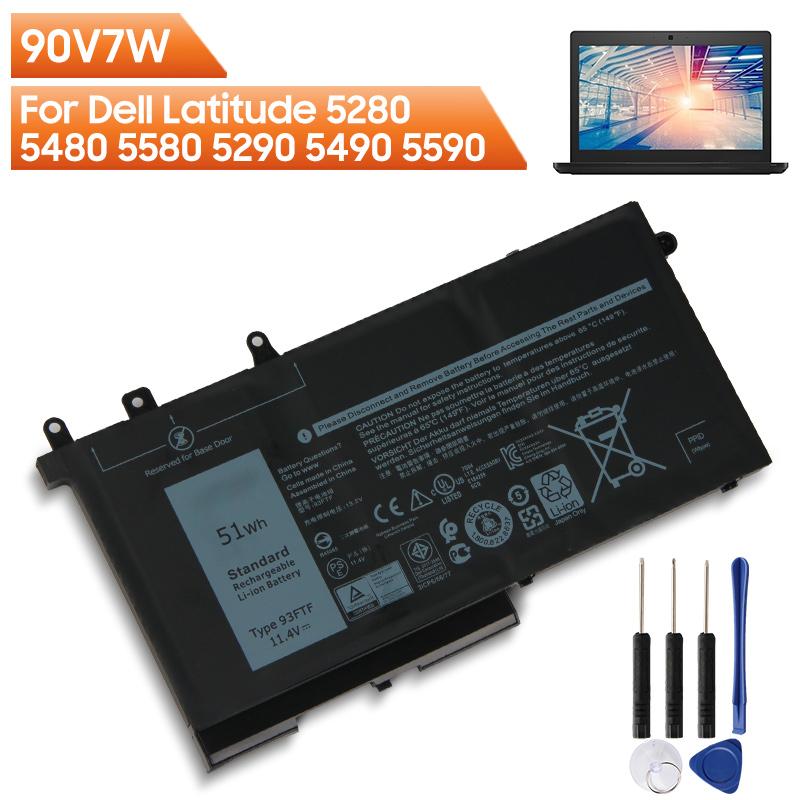 Замена батареи для ноутбука 93FTF 083XPC 4YFVG 3DDDG Для Dell Latitude 5280 5480 5580 5290 5490 5590 51 Втч Батареи для ноутбуков