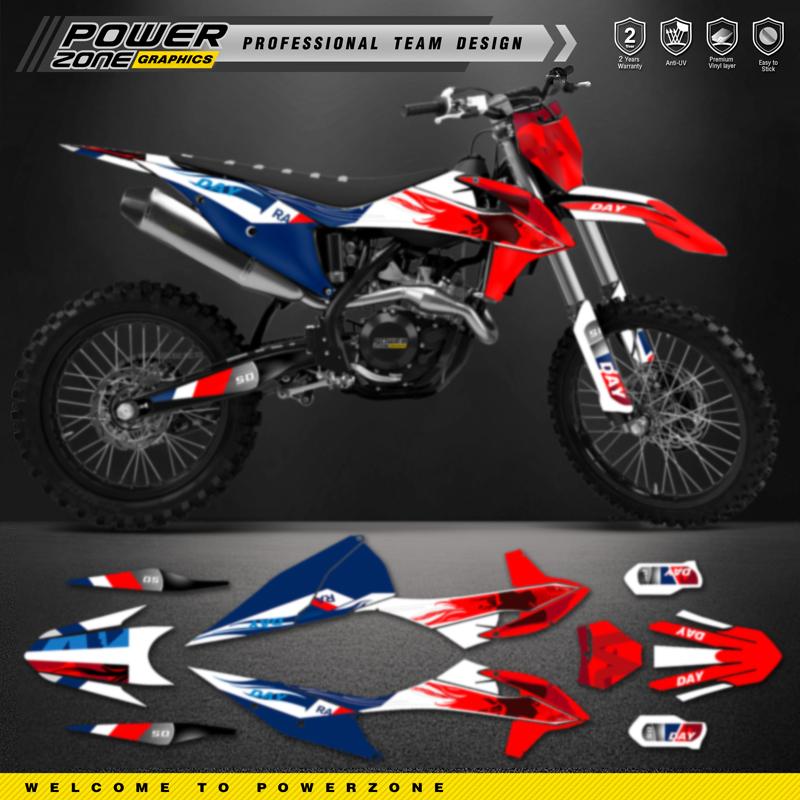 PowerZone Индивидуальные Командные Графические Фоны Наклейки Комплект Для KTM SX SXF XC MX 19-22 EXC XCW Enduro 20-23 125 до 500cc 79