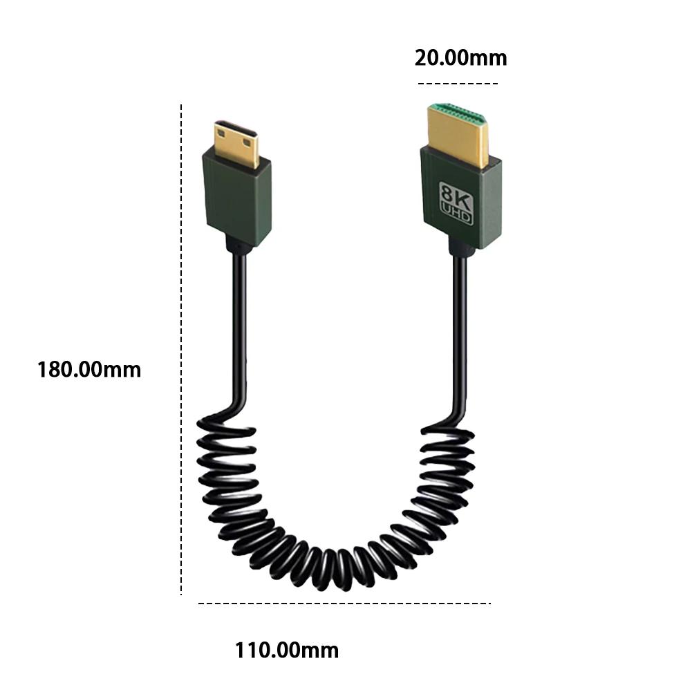 Кабель HDMI-совместимый на HDMI-совместимый 8K Ultra HD витой кабель папа-папа Экстремально тонкий кабель HDMI-совместимый 2.1 8K@60Гц 4K@120Гц