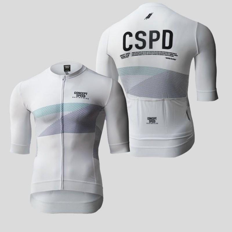 CSPD Men Women Milk Silk Short Sleeve Cycling Jersey Breathable Road Mountain Bike Top