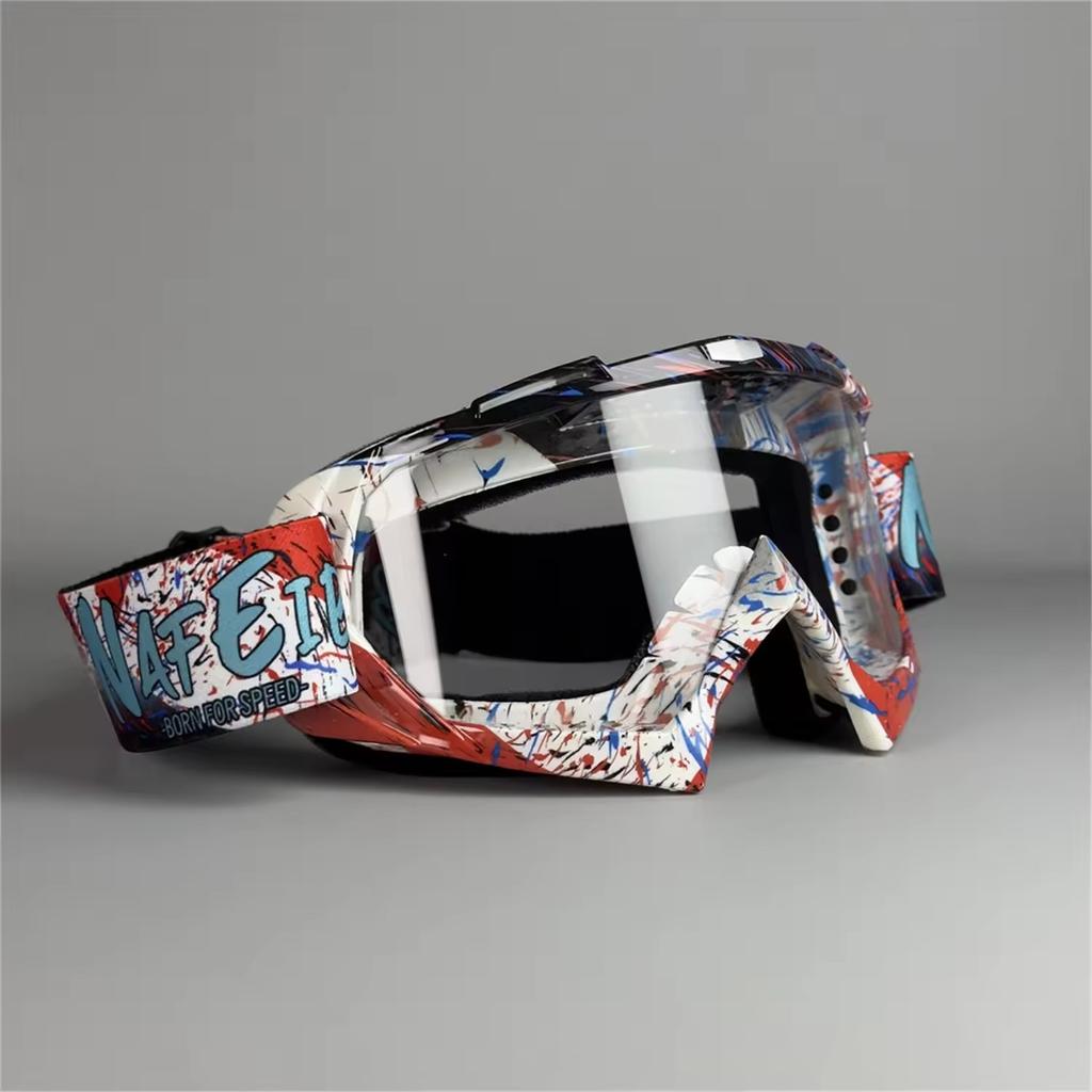2026 Vibrant Frame Design Motocross Goggles UV400 Lens Lightweight Durable Adjustable Strap Outdoor Sports Riding Goggles