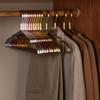5/10/15/20pc Matte Gold Hangers,Aluminum Alloy Hanger Clothes for Wardrobe Storage,Anti-slip Durable Hanging Organizer for Dress