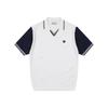 Onoff Men S Color Block meSh Back Short Sleeve Sweater Of2713ga White