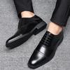 New Men's Shoes Business Dress British Shoes Amazon Gentleman Leather Shoes Foreign Trade Casual Lace-up Extra Large Size 48 Size