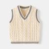 Boys Casual V-neck Knit Vest Spring Children's Fashion Sweater Vest