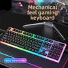 In-Stock Fast Ship Mechanical Feel Wired Keyboard Mouse LED Backlit Set Gaming Esports Computer Peripherals Accessories