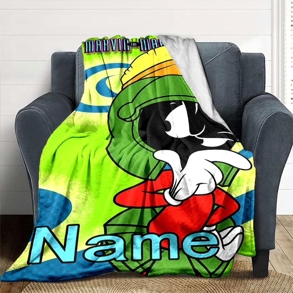 Customiz Name Personality Marvin the Martian Blanket Soft &Warm Sofa Office Bed Travel Lunch Break Blanket, Gift Suitable All Seasons