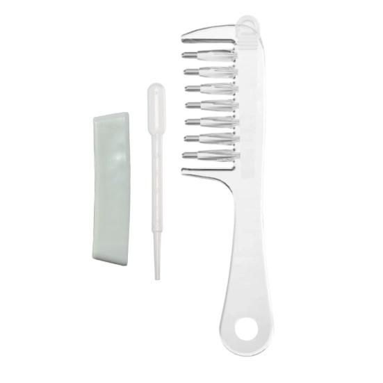 Hair Root Treatment Applicator Scalp Essential Oil Comb, Round Massage Ball Teeth Design, 10ml Capacity, Comb for Growth Clear Leakproof Portable