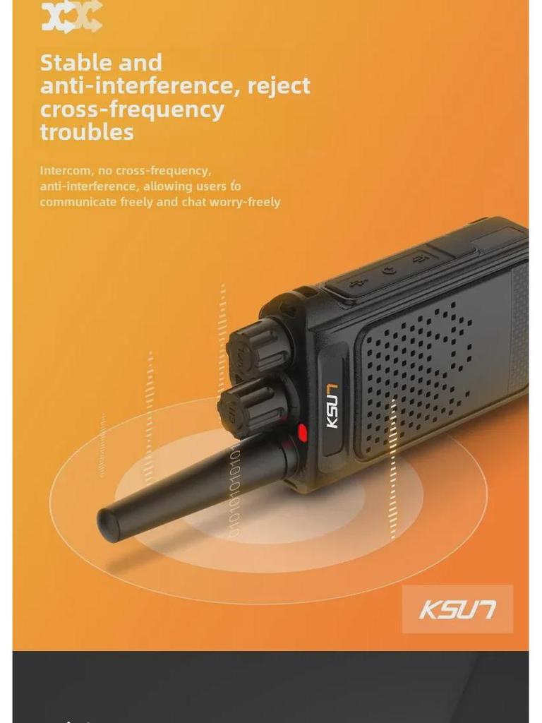 KSU7 8 Вт мощная мини-рация с сильным проникновением сигнала и быстрой зарядкой через USB (х26)