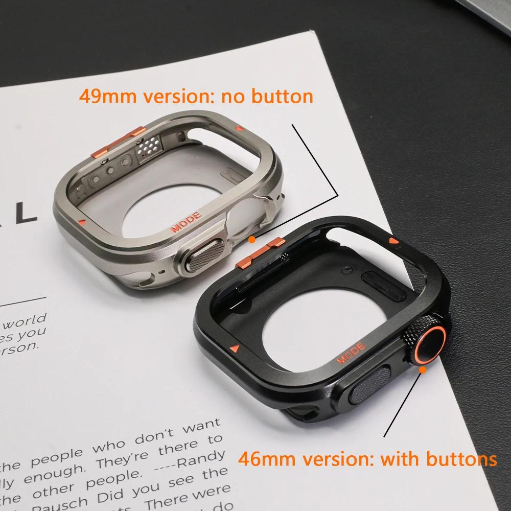 Роскошный титановый ремешок+корпус для Apple Watch Band Ultra 3 2 49 мм Металлический браслет для iwatch Series 11 10 46 мм 9 8 7 6 SE3 45 мм 44 мм