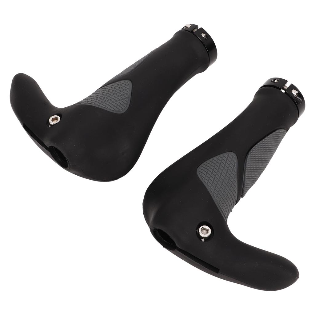 2Pcs Bike Handlebar Grips TPR Rubber Ergonomic Slip Prevention Replacement Bike Ox Horn Grips for